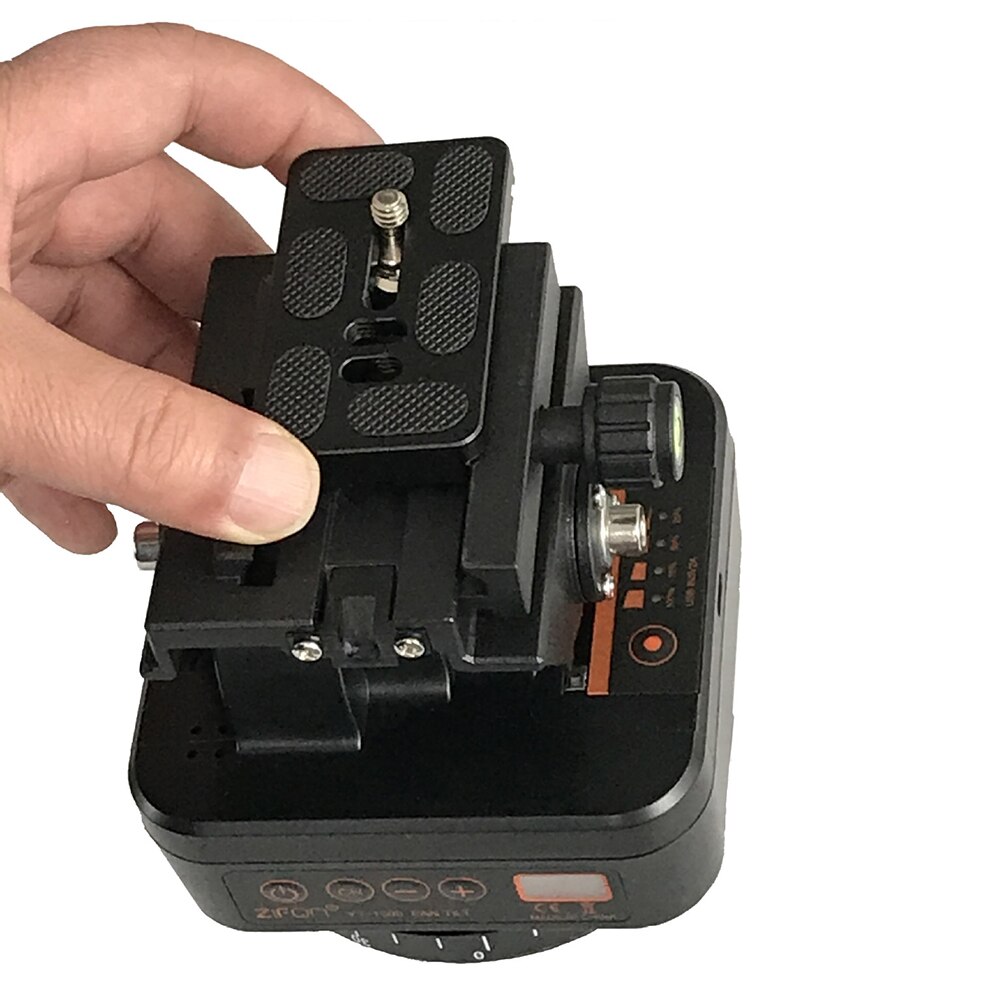 Tête de trépied panoramique motorisée YT-1000 avec télécommande, inclinaison panoramique avec plaque à dégagement rapide 1/4 + support de téléphone pour appareil photo DSLR