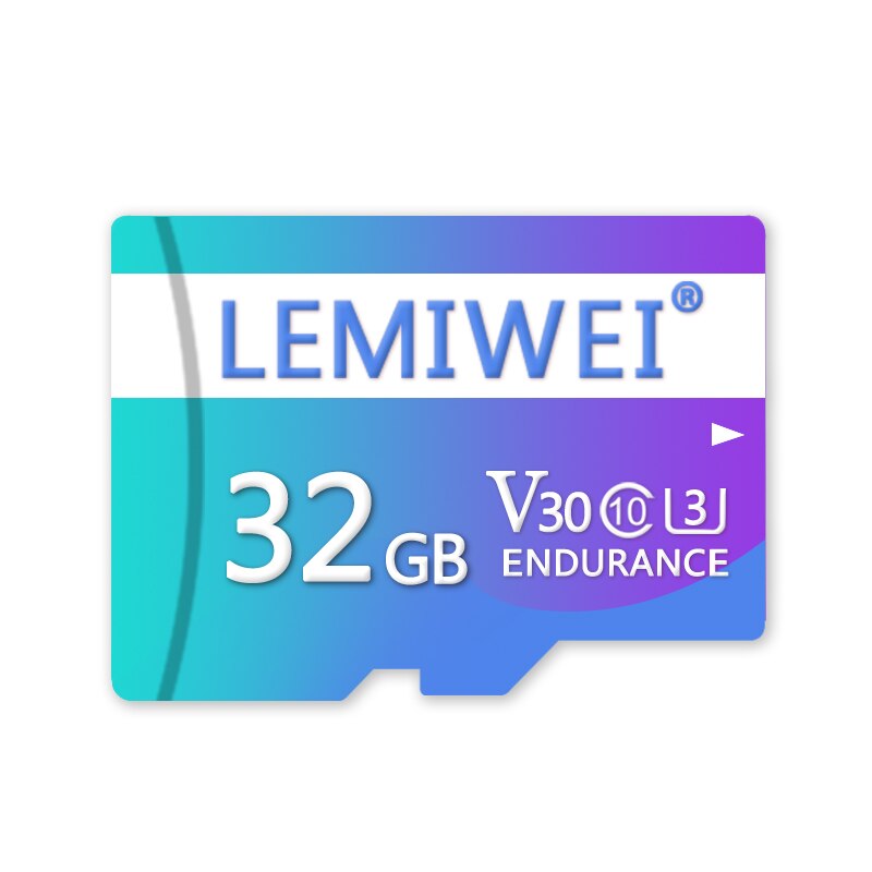 Lemiwei Geheugenkaart 128 Gb Flash Card 64 Gb Blauw Paars Kleur 32 Gb Tf Card 16 Gb U3 C10 hoge Snelheid V30 Voor Camera Auto Dash Camera: 32GB