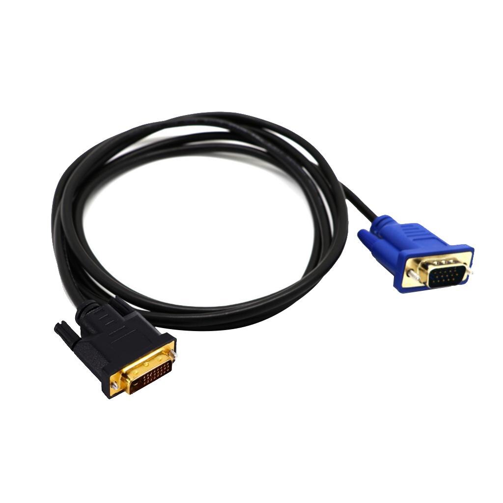 DVI-D (24+5) Male to VGA Male 15 Pin Cable Video PC Monitor Cord Adapter