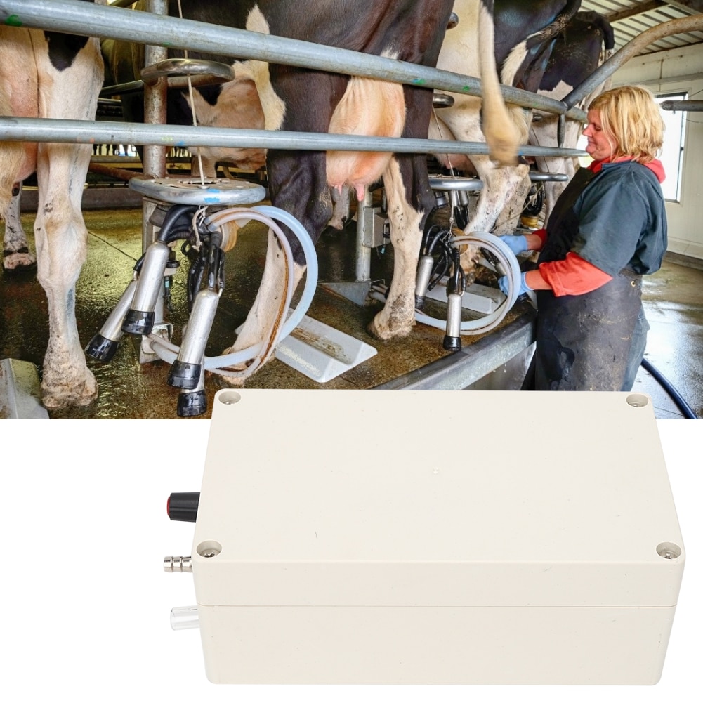 Elektrisk ko ged får malkemaskine vakuumpumpe abs spand suge malker gård husdyr husholdning malkemaskiner 12v