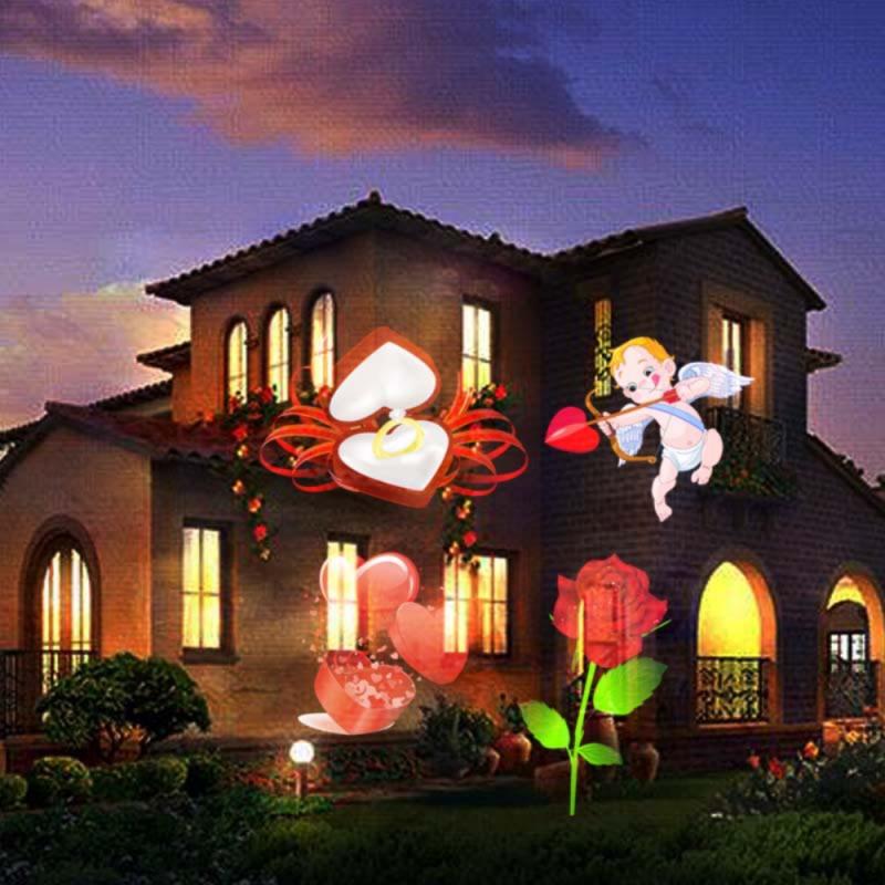 Kerst Halloween Holografische Projector 12 Films Verjaardagsfeestje Usb Oplaadbare Santa Projectie Lamp Venster Movie Projector