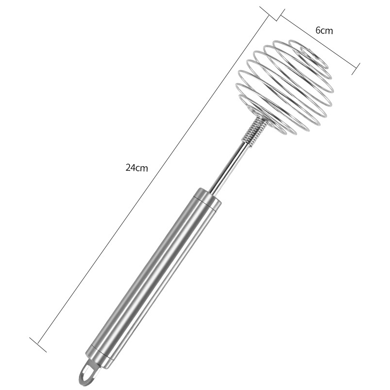 Fouet à ressort à bille en acier inoxydable, batteur à œufs semi-automatique, mélangeur à beurre manuel, broyeur de pommes de terre et d'avocat, outil de cuisson de cuisine