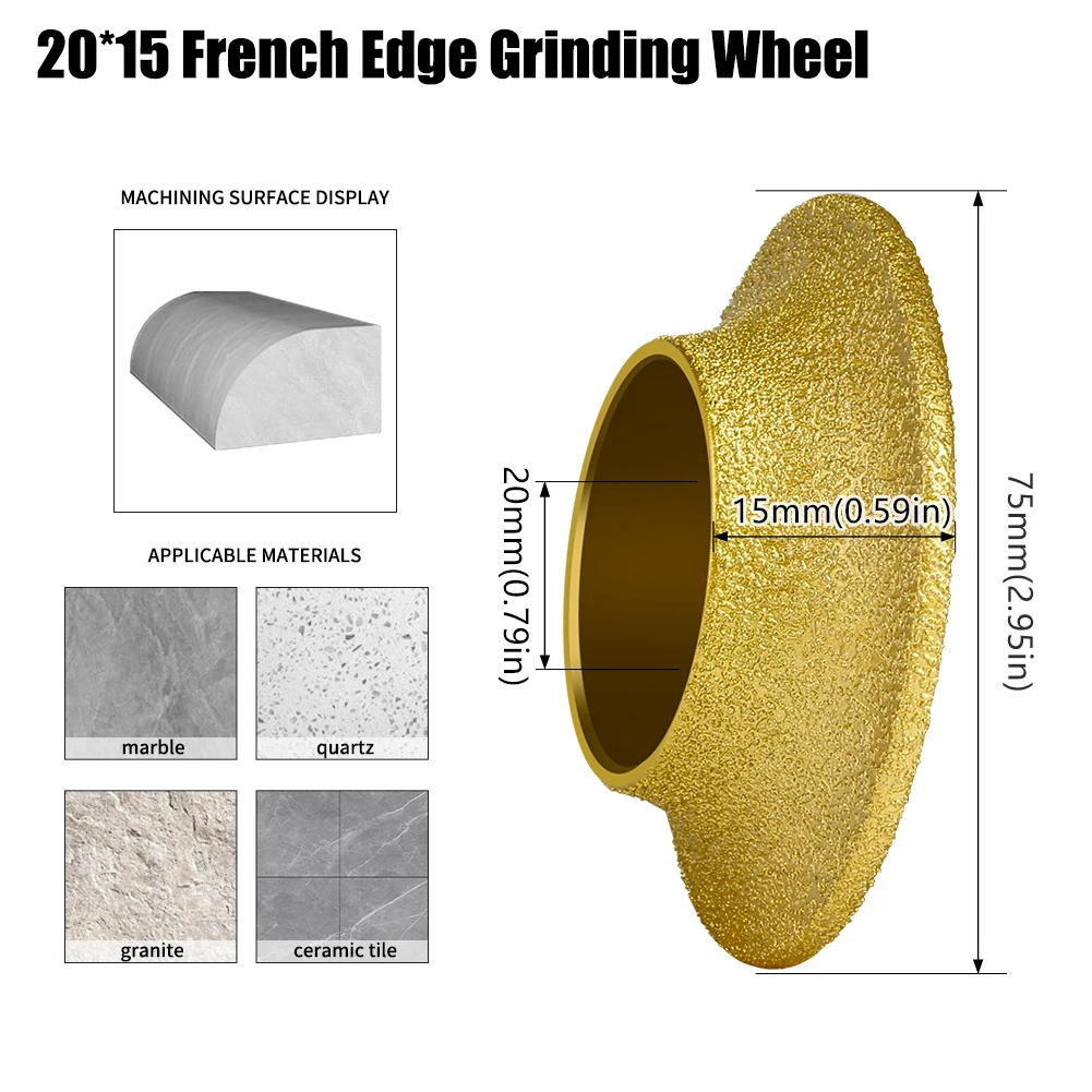 Diamentowe tarcze szlifierskie rzymski koło 100/125mm - lutowane tarcze robić profilowania krawędzi kamienia robić marmuru i płytek | Narzędzia robić rowkowania i szlifowania: 34mm