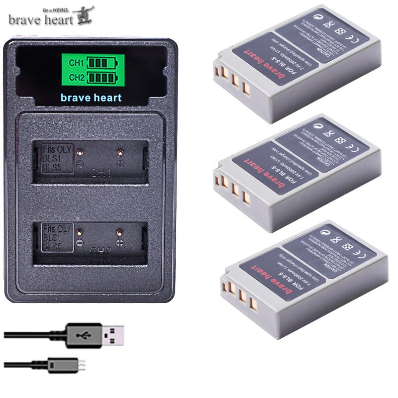 Baxxtar Pro 2 x BLS-5 BLS-50 battery (real 1100 mAh