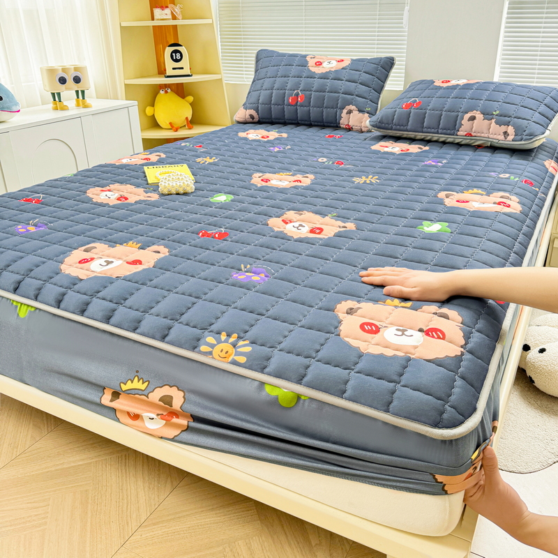 Dikke Matrashoes Cartoon Stijl Sprei Gewatteerd Bed Voor Thuis Volwassenen Kinderen Bedlinnen Fundas De Colchón (Geen Kussensloop): Twin / YELLOW