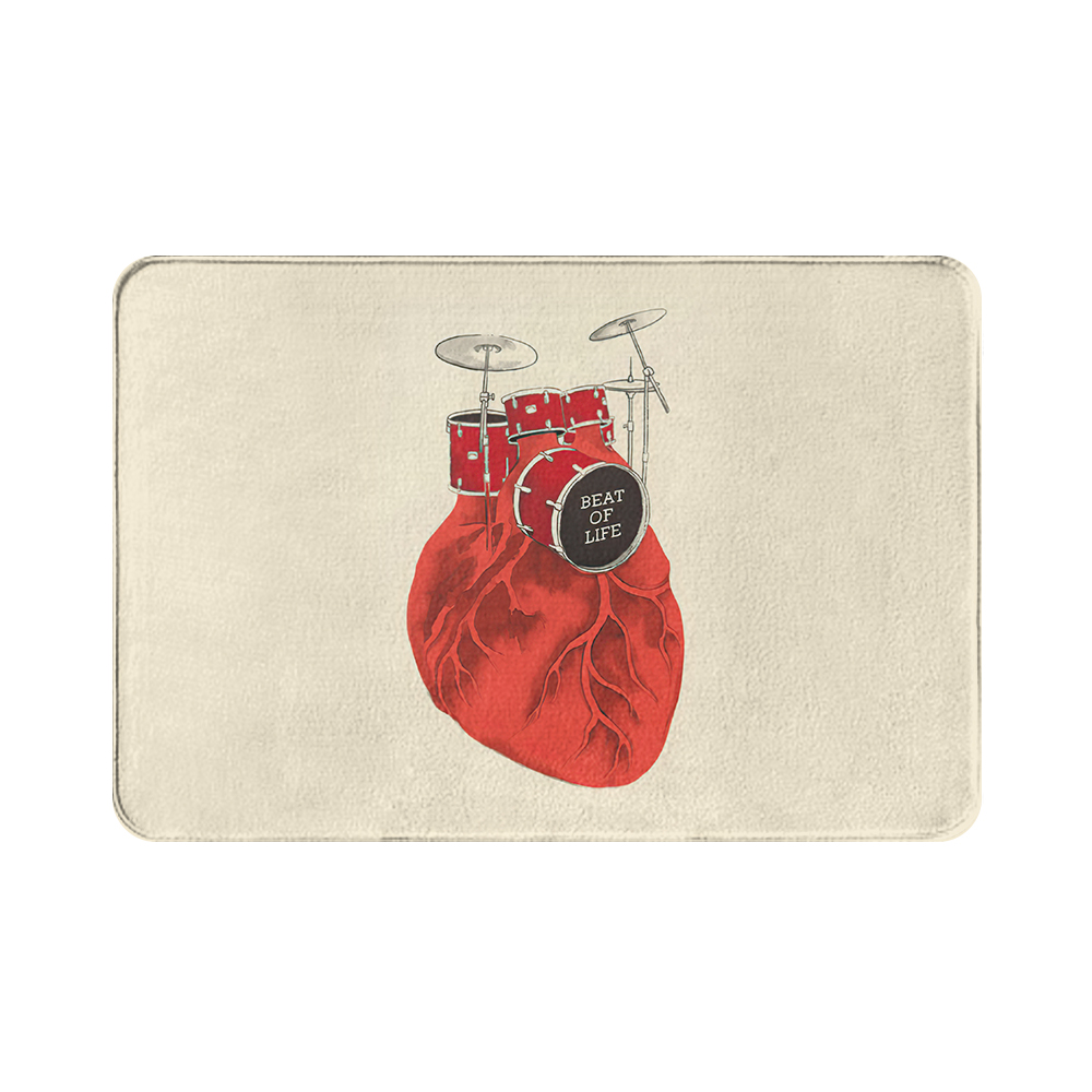 Alfombra con forma de corazón para decoración del hogar, felpudo absorbente, antideslizante, para entrada de baño, interior, cocina, 1 pieza: ilove-dd1 (24)-3 / 400 mm x 600 mm