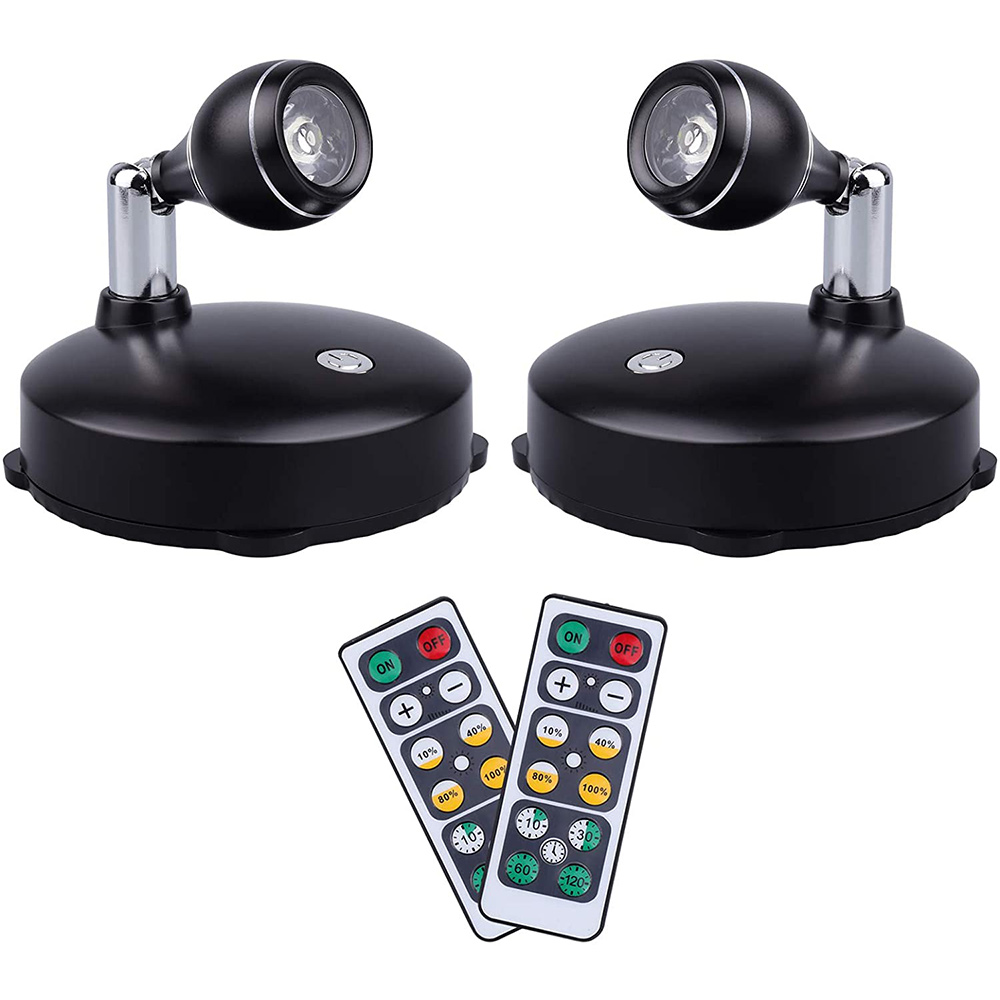 ABSF Wireless Spotlight Indoor,Battery Operated Accent Lights Art Lights for Paintings,LED Wall Light with Remote (2 Pack): B