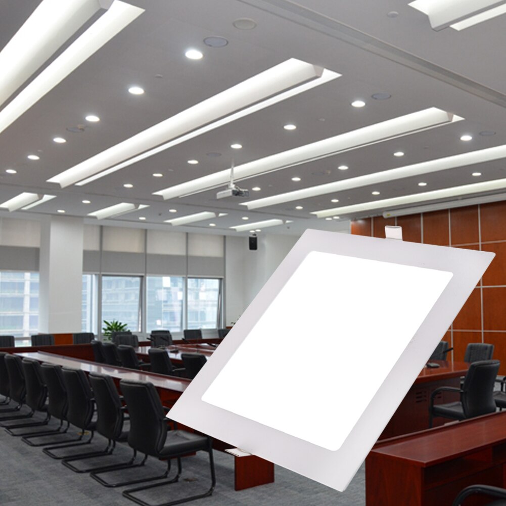 TSLEEN Recessed LED Ceiling Panel Light Flat Bedroom Square Downlight With Driver Panel Light For Living room Bathroom: Cool White / 3W