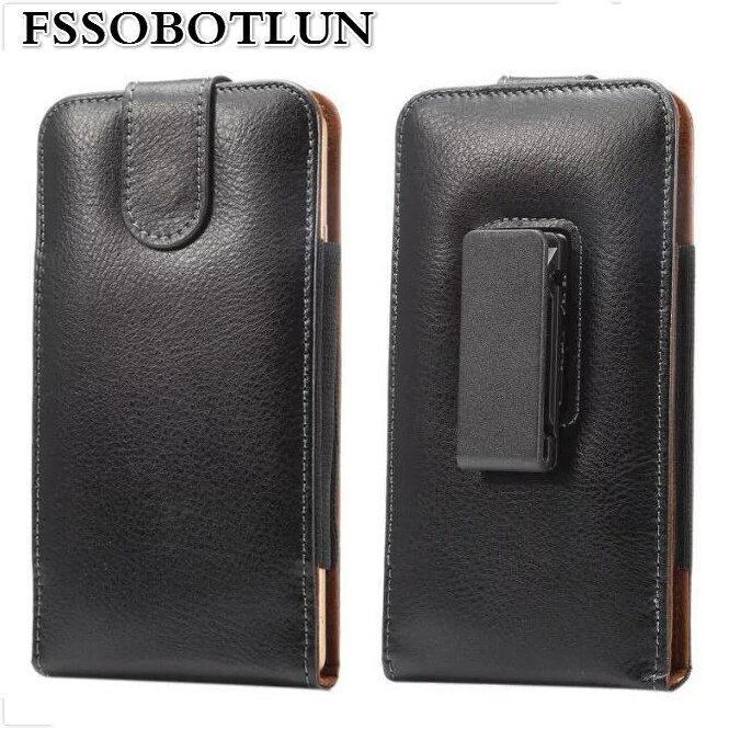 Para BlackBerry Aurora/KEYone/Priv/Oukitel K4000 Plus/k10000 Funda de cuero riñonera tipo cartera con Clip para cinturón