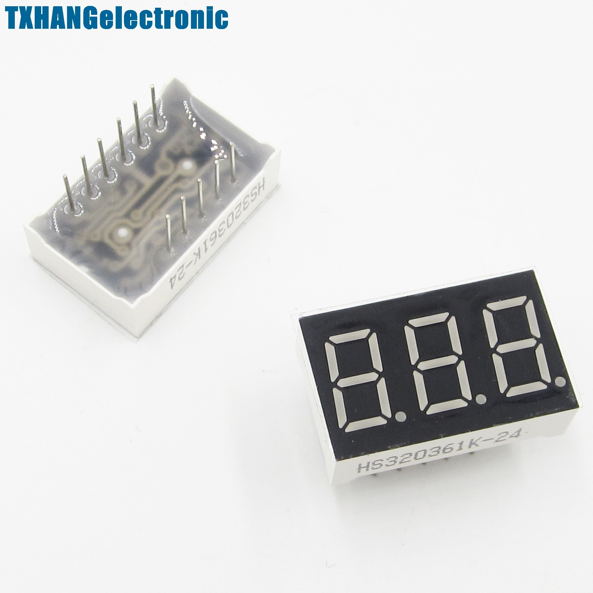 2 Stuks 0.56 Inch 3 Digit 7 Segment Common Cathode Rode Led Diy Elektronica