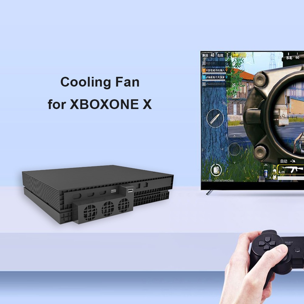 Temperature Control USB Cooling fan for Xbox One X Console Cooling System for Xbox One X Gaming Console with 3 Cooling Fans