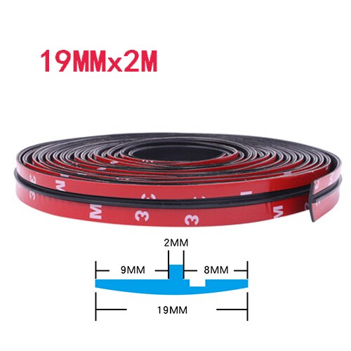 Auto Voorruit Dak Bescherming Sticker Rubberen Afdichting Strips Voor Ford Focus 2 Mk2 3 Mk3 Mk1 Fiesta Ranger Mondeo Mk4 fusion Kuga: 19MM