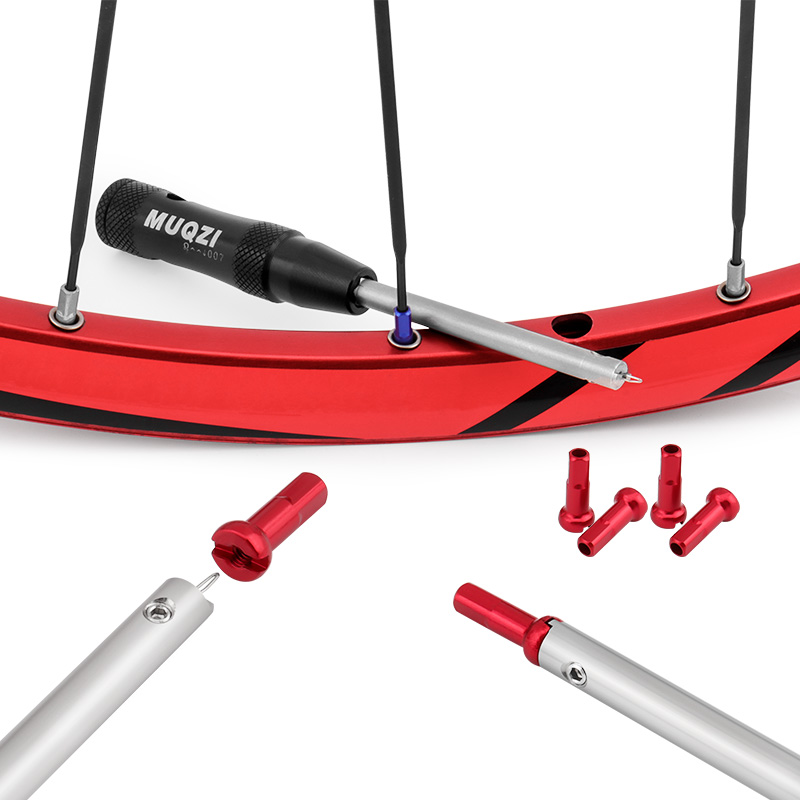 MUQZI-Herramienta de controlador de pezón de radios para bicicleta de montaña, llave de instalación de extracción de pezón, herramienta de inserción de pezón de radios de bicicleta