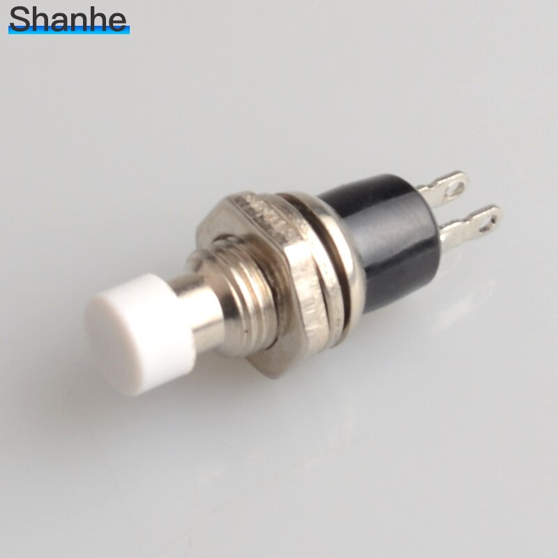 10pcs 7mm Momentary Push button Switch Press the reset switch Momentary On Off Push Button Micro Switch Normally Open NO: white