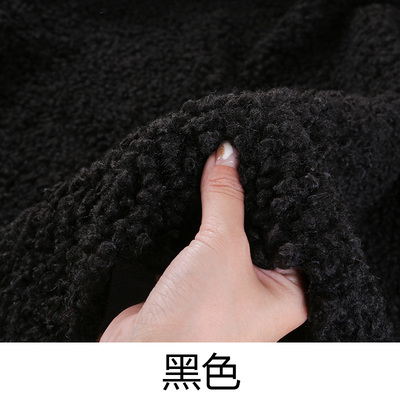 Soft and large-grained sheep curly wool thickened looped wool and lamb wool garment handmade Faux plush fabric for clothes: K