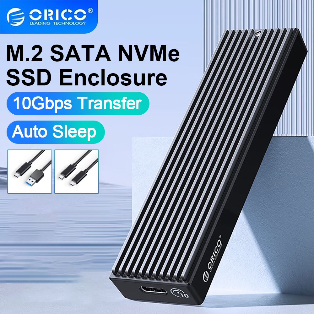 ORICO M.2 SATA NVMe Enclosure USB Type C Gen2 10Gbps PCIe External SSD Case M.2 SATA NGFF Enclosure Hard Drive Disk for PC Case