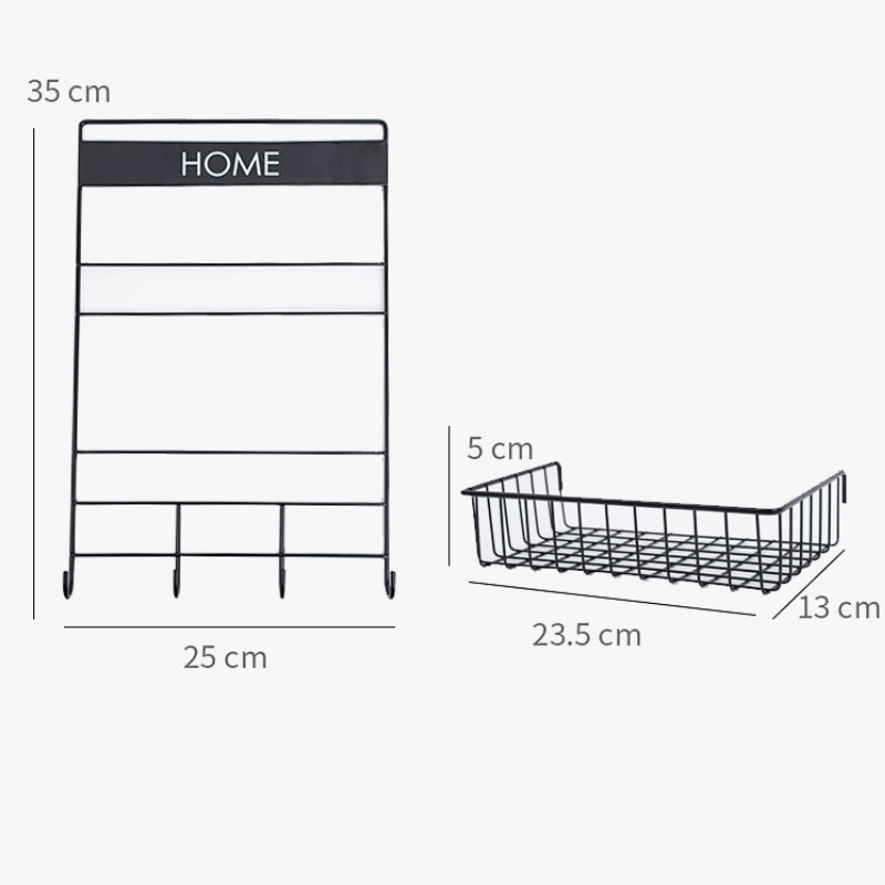 2- lag jern gitter hængende kurv organisator væg hængende opbevaring rack nøgle kroge køkken student sovesal display rack kurve