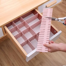 32.4*7cm Einstellbare Kunststoff Schublade Teiler Kostenloser Kombination DIY Lagerung verwöhnen Haushalt Abschluss Netz Partition Bord