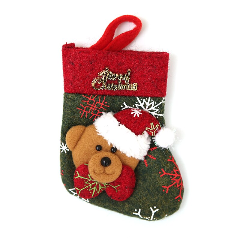 Mooie Kerst Sokken Kerst Bestek Set Mes En Vork Set Bag feestelijke home decor servies zak keuken accessoires