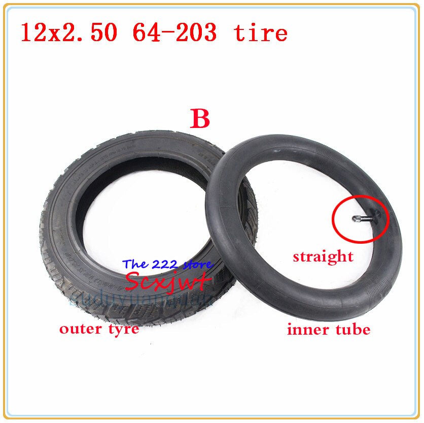 12 Inche Wiel Banden 12X2.50 64-203 Band Binnenband Voor Mini Motorfiets, elektrische Fiets Kinderen Fiets 12*2.50 Band Buis