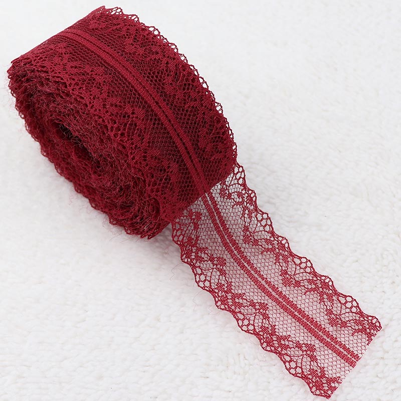 10 Yards 38mm ruban de dentelle filet brodé garniture de dentelle pour mariage fête rideau de noël décorations bricolage cheveux nœuds couture tissu: Violet clair