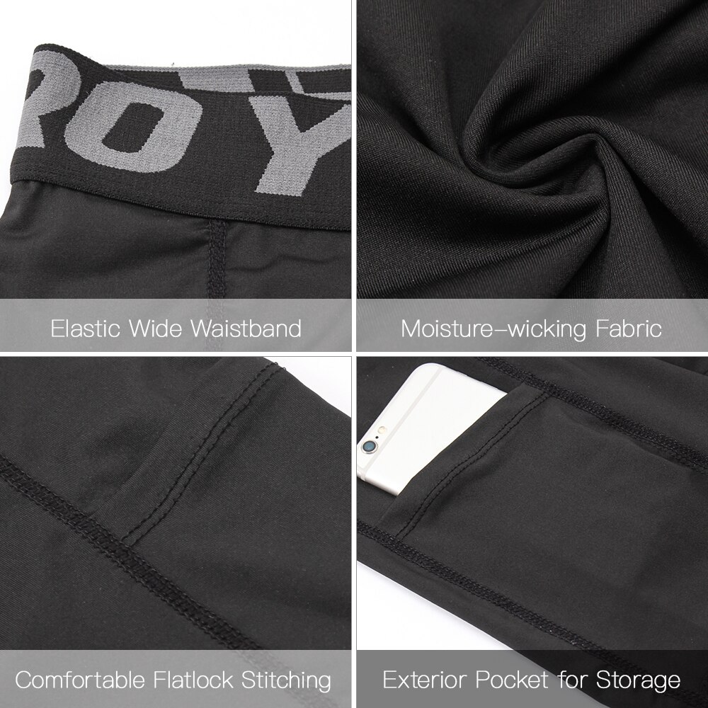 3 pakke løpeshorts for menn hurtigtørkende trening fitness kompresjon gymshorts aktive treningsundertøy sportstights med lomme