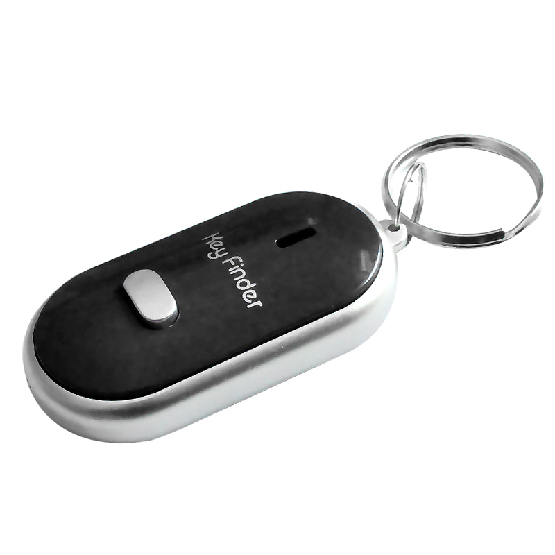 LED Key Finder Locator Finden Sie Verlorene Schlüssel Kette Keychain Whistle Sound Control ING