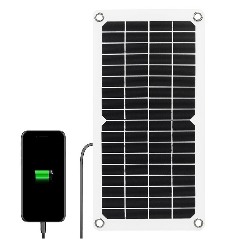 Solar Panel 10W 5V Waterproof Monocrystalline Silicon Solar Power Bank Outdoor Camping Battery Charger