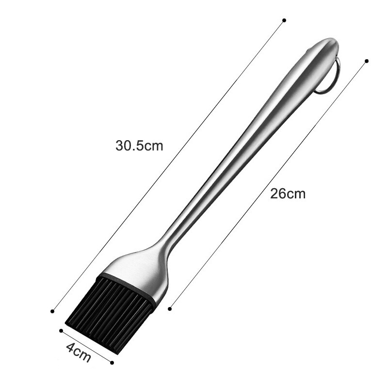 Silicone Kitchen Oil Brush BBQ Grill Basting Brush Barbecue Cooking Brush Silicone Pastry Brush for Baking Grill BBQ Accessories: 30.5x4cm