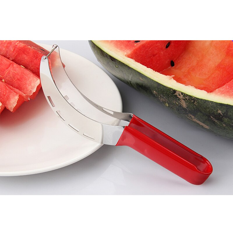 Stainless steel fruit ball digger set watermelon spoon platter tool cut flower artifact set carving knife watermelon cut: red