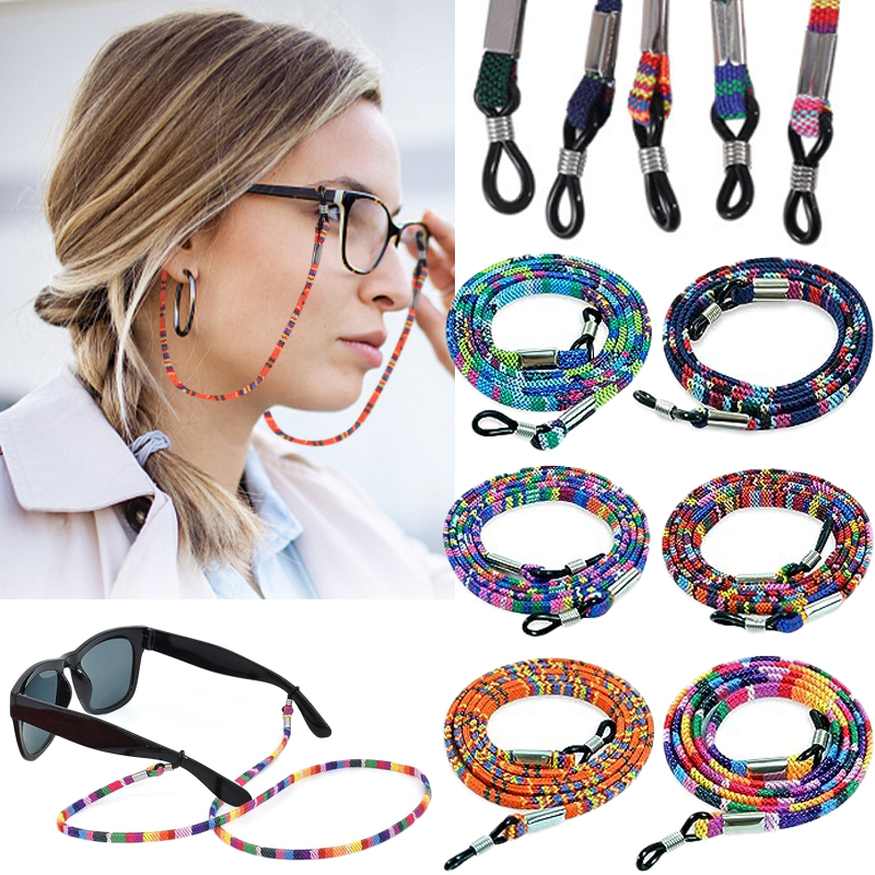 Bohemia Cotton Sunglasses Strap Eyeglass Chain Reading Glasses Chain String Holder Mask Neck Cord Eyewear Spectacles Necklaces