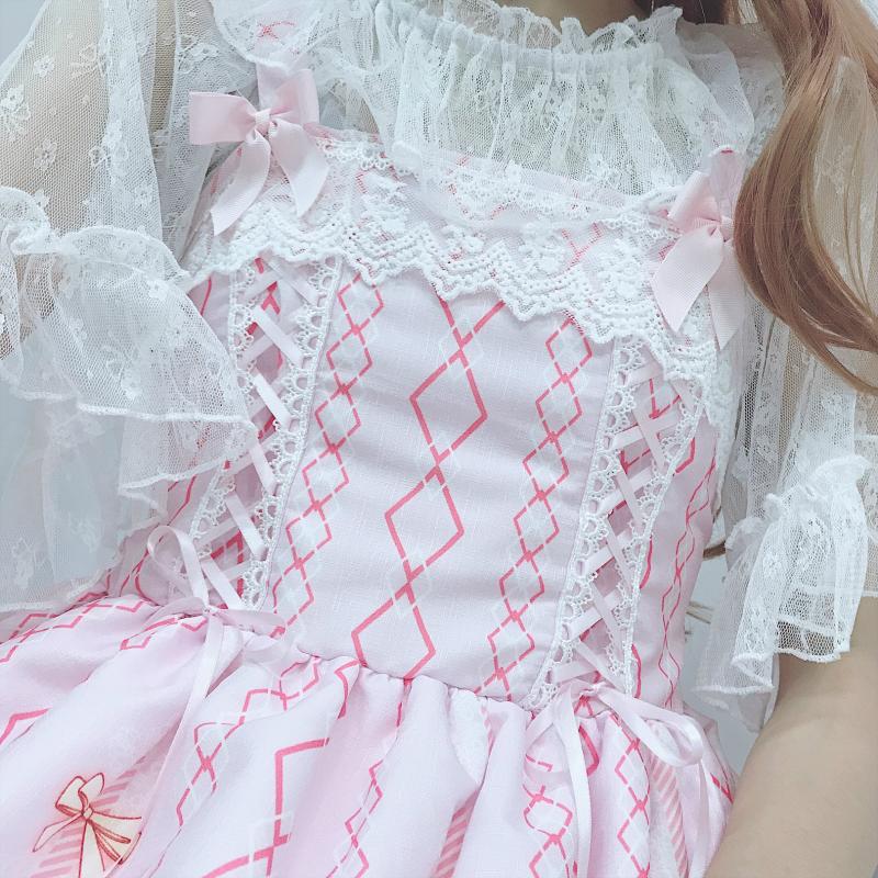 JSK-robe d'été Lolita à volants, robe falbala pour gâteaux, robe et blouse pour bonbons