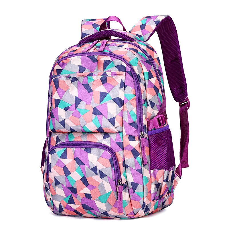 School Bags For Girls Cute Kids Bag Waterproof School Bags Children School Backpacks Kids Book Bag Satchel Mochila: purple