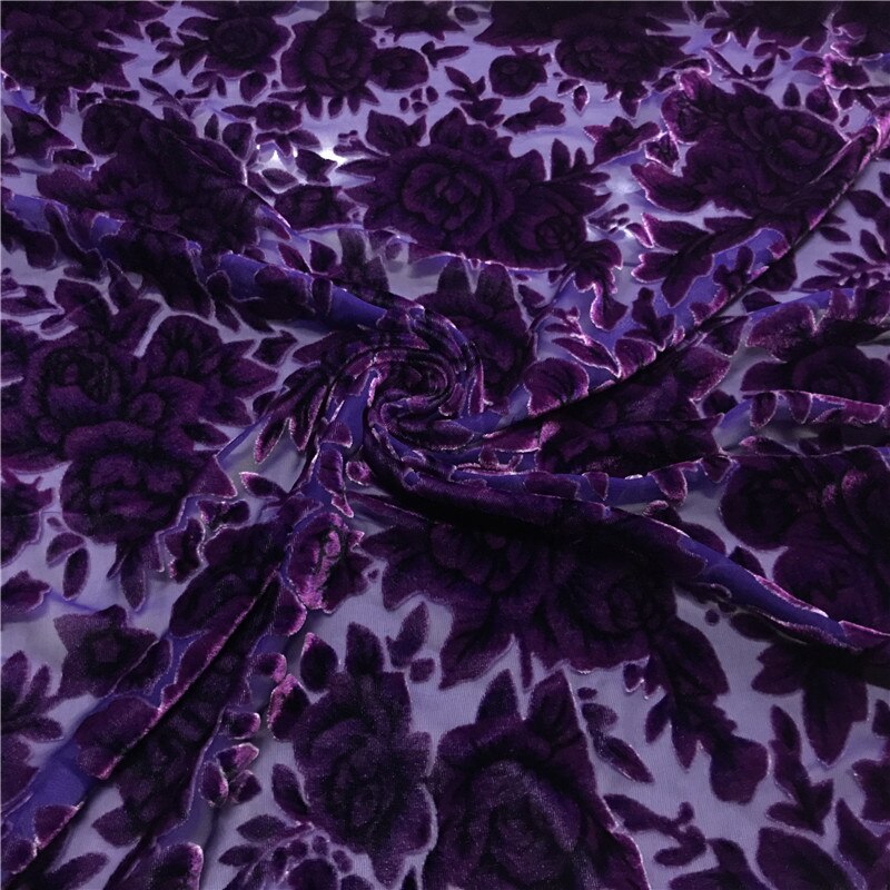 Lilla peon blomst fløyel 100%  silke stoffer av pleuche alder sesong morbær silke fløyel stoffer for cheongsam kjole skjørt dress