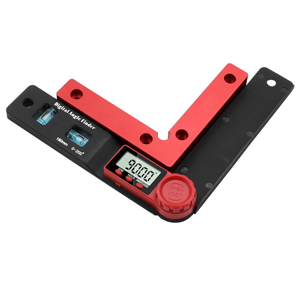 0-180mm 0-200° Digital Meter Level Ruler Angle Inclinometer Angle Ruler Electron Goniometer Protractor Angle Finder Measuring: Blue