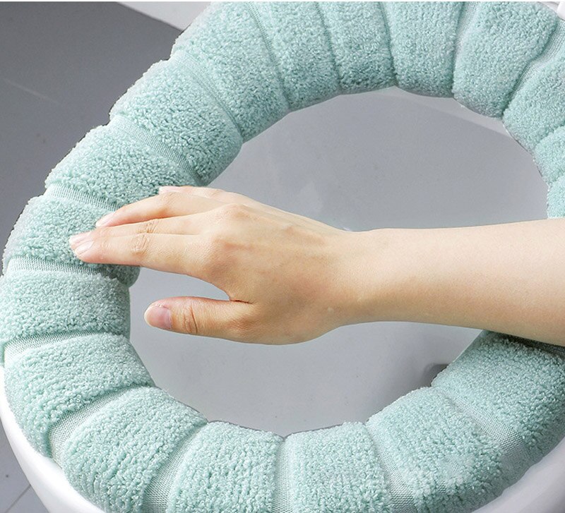Thickened toilet seat cushion soft and soft acrylic washable cushion household decorative toilet cushion cushion seat cover toil