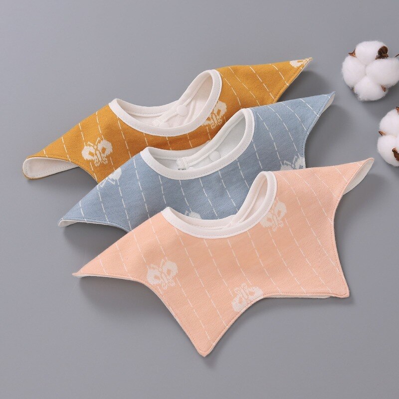 Baby Bandana Lätzchen Wasserdichte Baumwolle Karikatur Schmetterling Stern Kleinkind Mädchen Fütterung Lätzchen Babador Dribbeln Lätzchen Neugeborenen Baby Spucktuch
