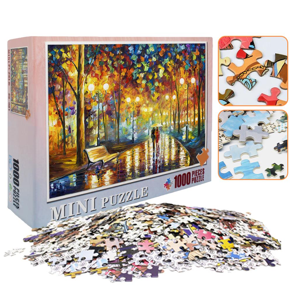 Puslespil billede puslespil landskab 1000 stykker træmontering puslespil legetøj til voksne børn børn spil pædagogisk legetøj