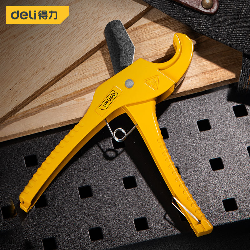 Deli Pipe Cutting Cutter Scissors Knife Tube Hose Scissor Pipe Cutter Plastic Pipes PVC/PPR Plumbing Tool Cutting Hand Tools
