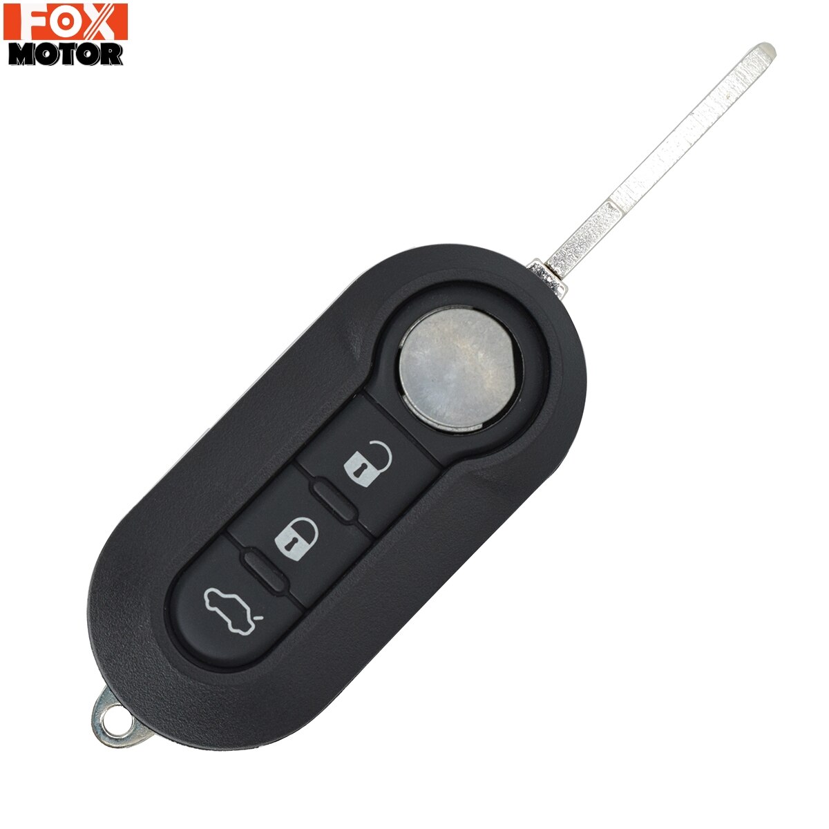 Carcasa de llave a distancia de coche, funda Fob de 3 botones para Fiat 500, abarth, Panda, Punto Bravo 2, Ducato Tipo, Doblo 500x, 500l, 500e, hoja automática sin cortar