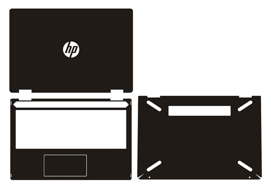 Couverture d'autocollant de peau de vinyle de carbone d'ordinateur portable pour HP pavillon x360 14-dh1001dx DH1003DX DH0020NR DH0029TU DH0006NG DH0036NA DH0018TU
