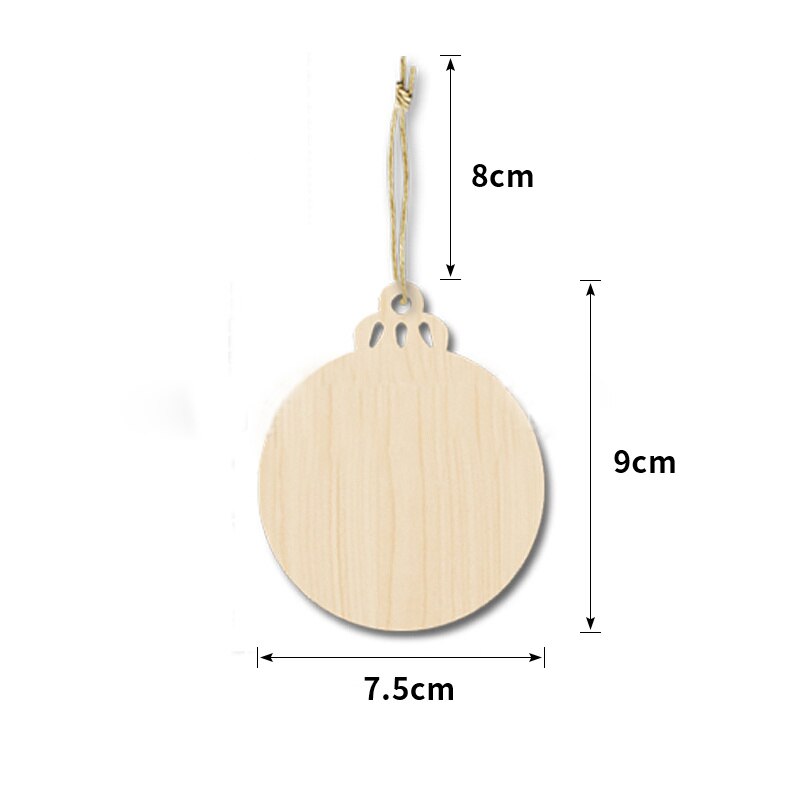 10 stücke Holz Runde Kugeln Stichworte Weihnachten Bäume Spielzeug Dekorationen Handwerk Spielzeug Ornamente Weihnachten DIY Handwerk freundlicher Spielzeug Für freundlicher