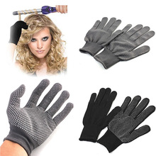 2 Stuks Professionele Hittebestendige Handschoen Hair Styling Tool Voor Curling Straight Flat Iron Black Heat Handschoen Voor Krultang