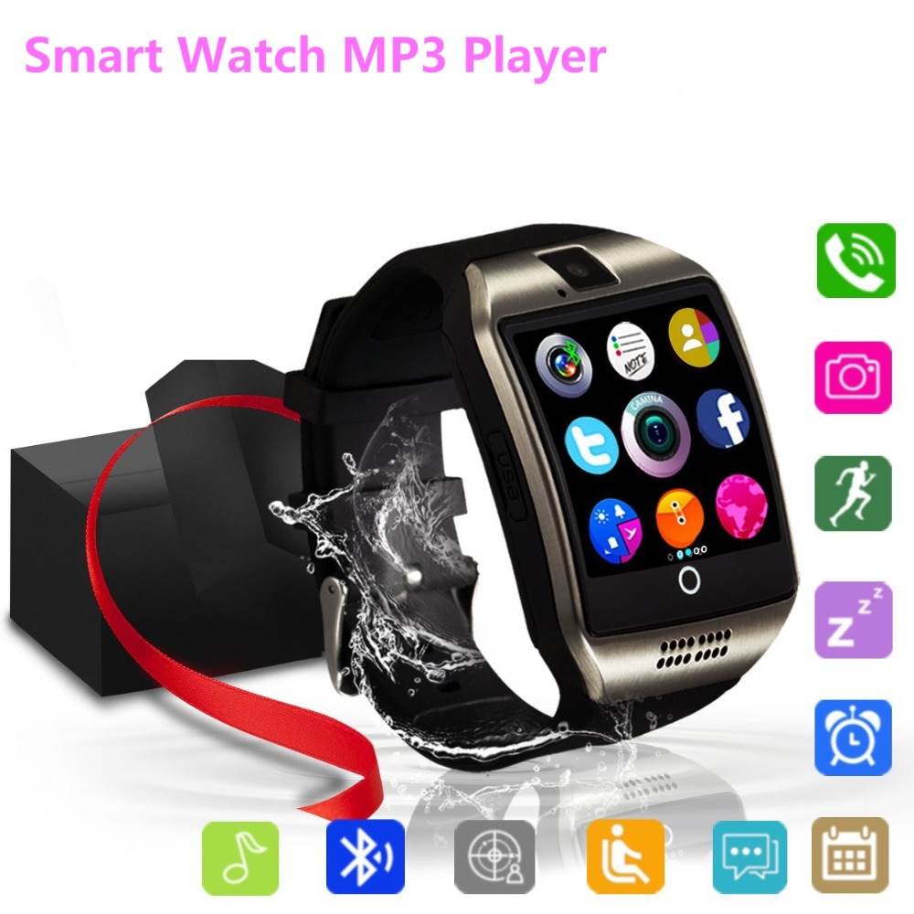 Bluetooth Smart Horloge Touchscreen Met Camera,Unlocked Horloge Mobiele Telefoon Met Sim-kaart Slot, ondersteunt MP3 Speler Muziek
