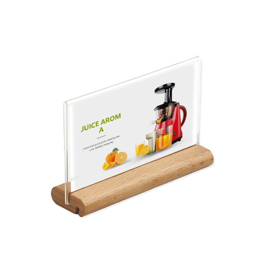 DIY Wooden Rewritable Double-sided Blackboard Chalkboard Table Card Sign Stand Tabletop Price Tag Hand-paint Price Display