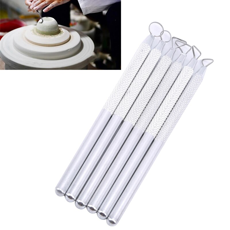 6pcs/set Polymer Ceramic Modeling Kit Modeling Clay Tools Clay Sculpting Wax Carving Pottery Tools