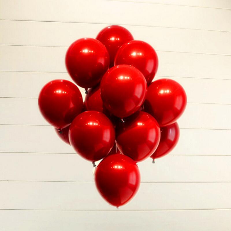 12/10inch Matt Round Pomegranate Red Latex Balloon Party Decoration Ruby Red Double Layer Balloon