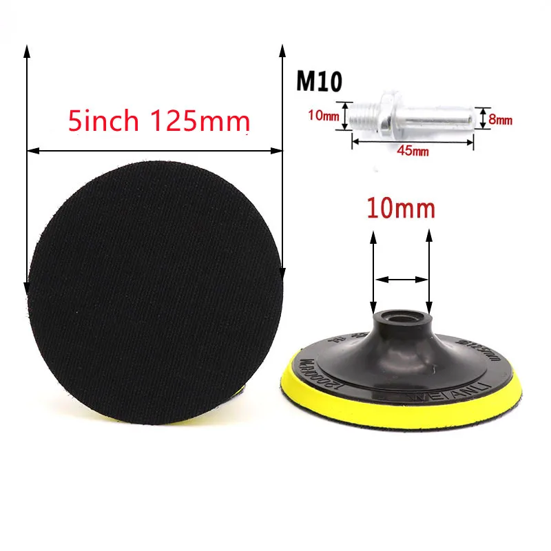 Disque abrasif avec tampon de support, adaptateur de perceuse pour le polissage, le meulage, le ponçage, le disque convertible, le papier abrasif rond, le crochet et la boucle, 5 ", 125mm, 30 pièces par ensemble