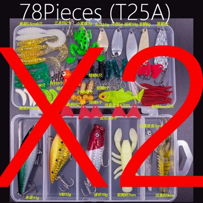 T25A 2-Dozen (156 Stuks) Luya Pak, Nep Aas, Luya Sequin, Zacht Aas, cocked Mond, Mino Mix-Pack: Default Title