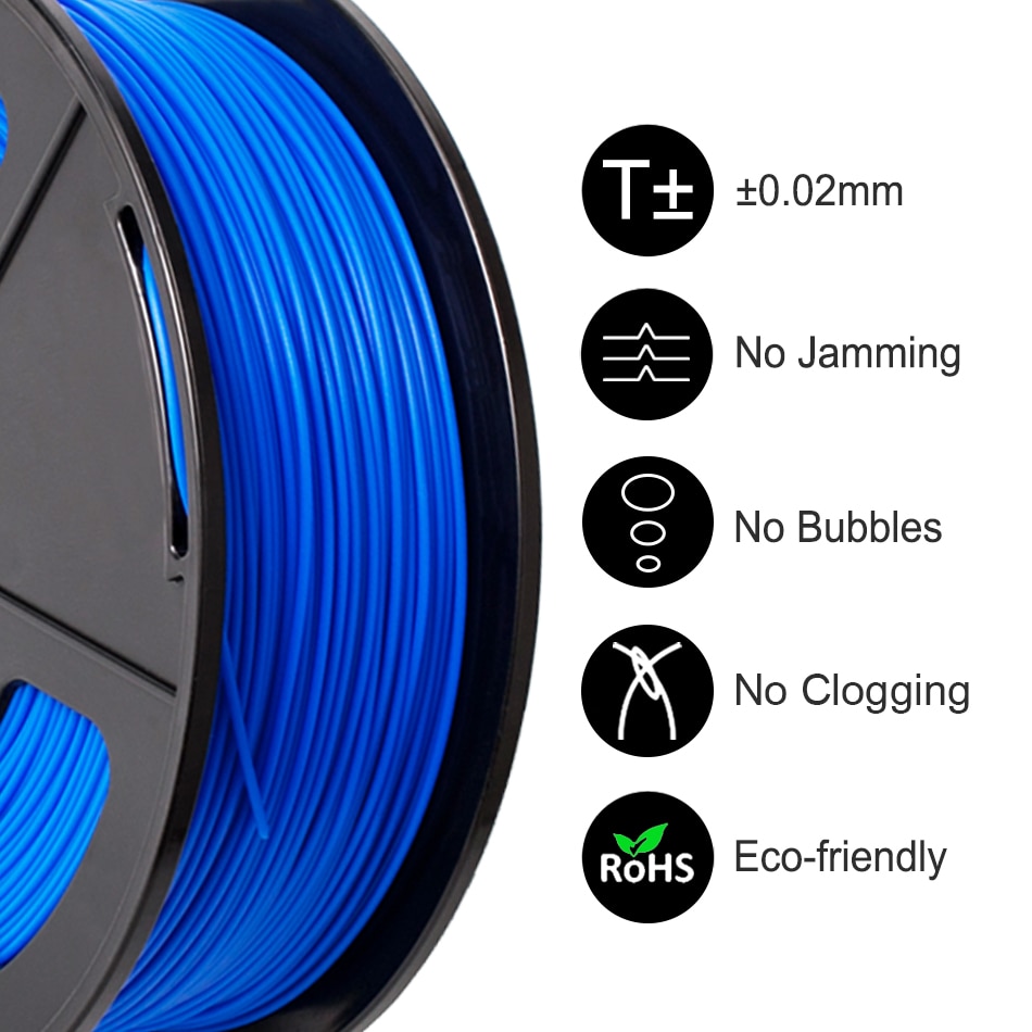 Enotepad PLA Blue For 3D Printer Filament 1kg/2.2lbs Tolerance +-0.02MM1.75mm for 3DPrinter Plastic eco-friendly Fast